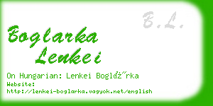 boglarka lenkei business card